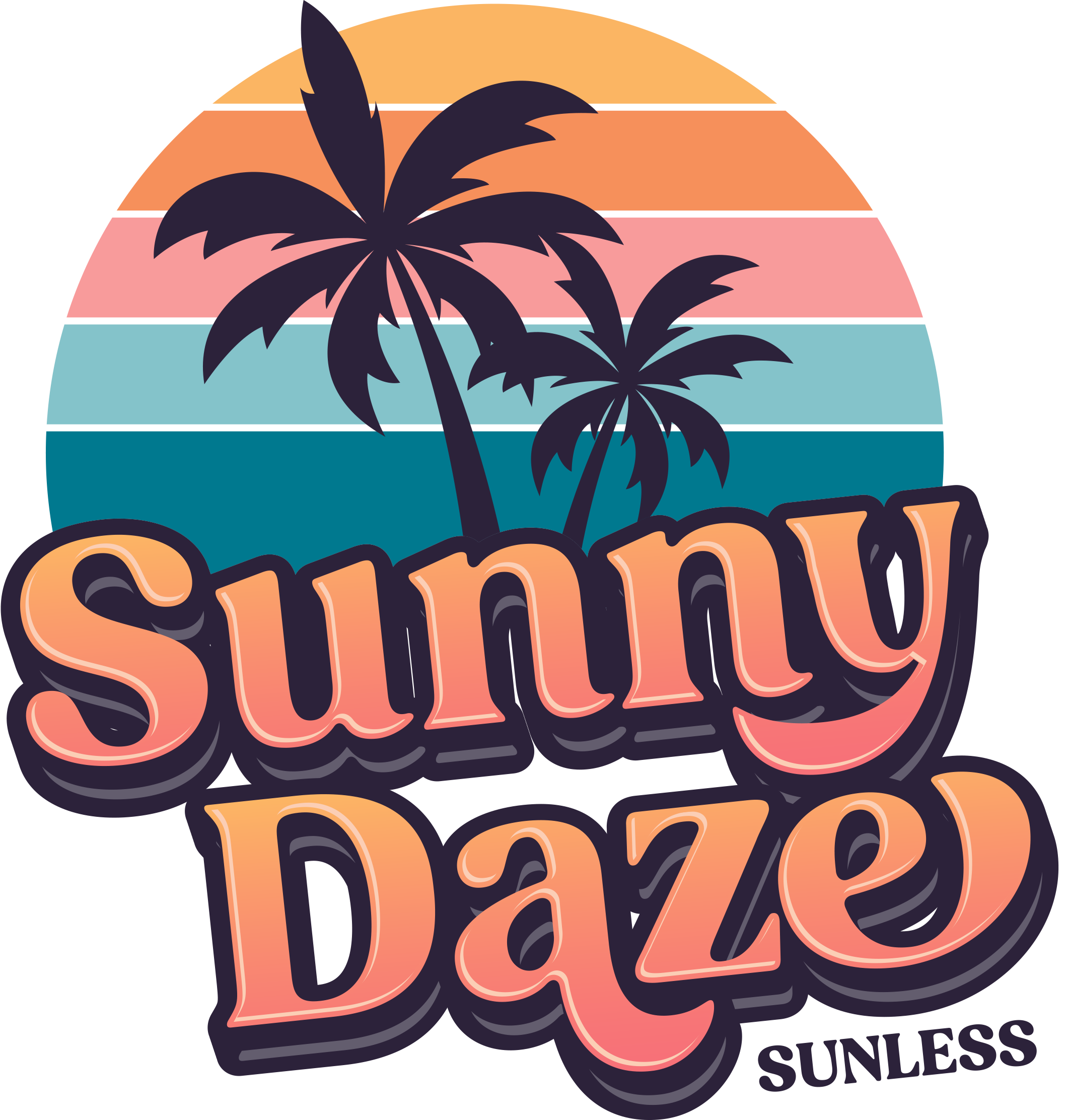 Sunny Daze Sunless logo - mobile + studio spray tans in Lawrence and Kansas City