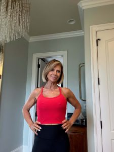 Natural-looking spray tan results on athletic client — custom mobile spray tan by Sunny Daze Sunless, Lawrence KS